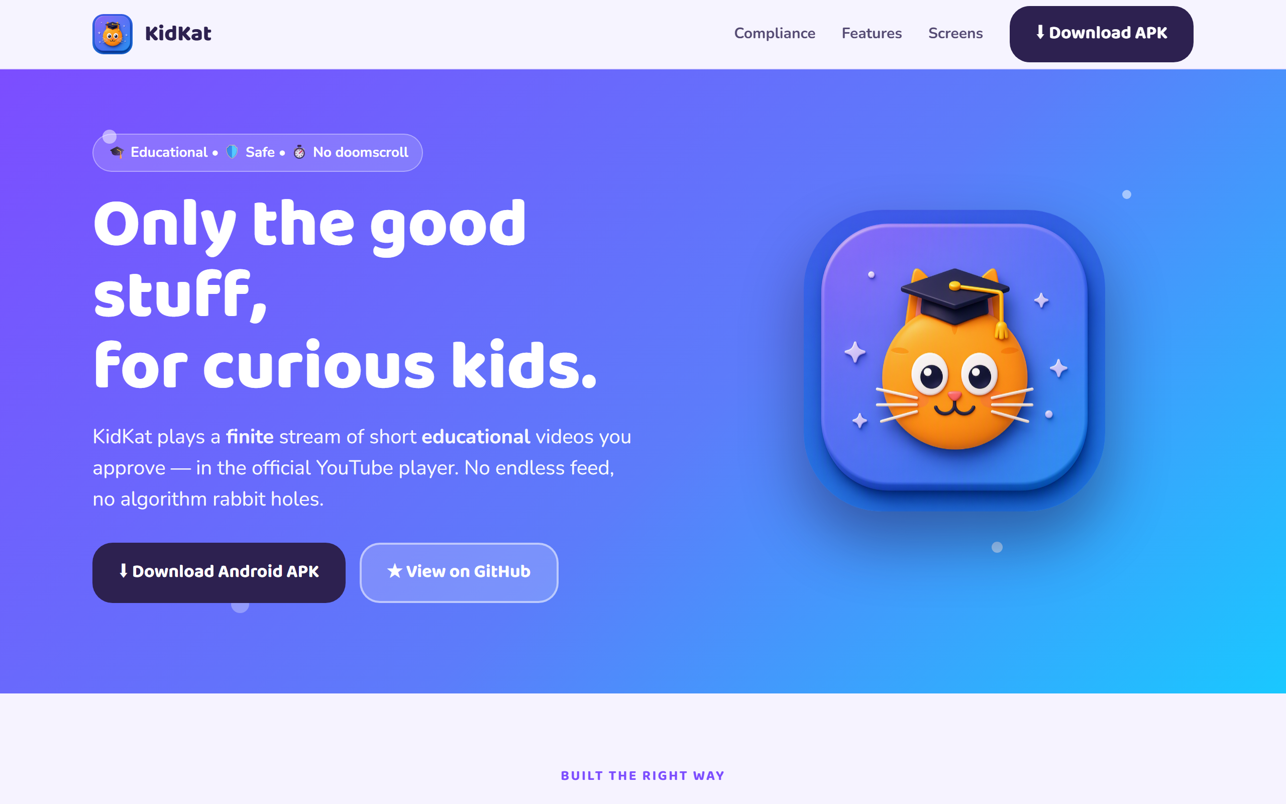 KidKat landing page