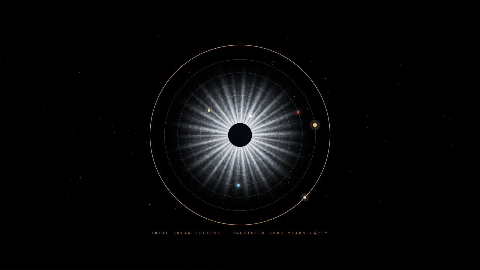Total solar eclipse with the corona at totality