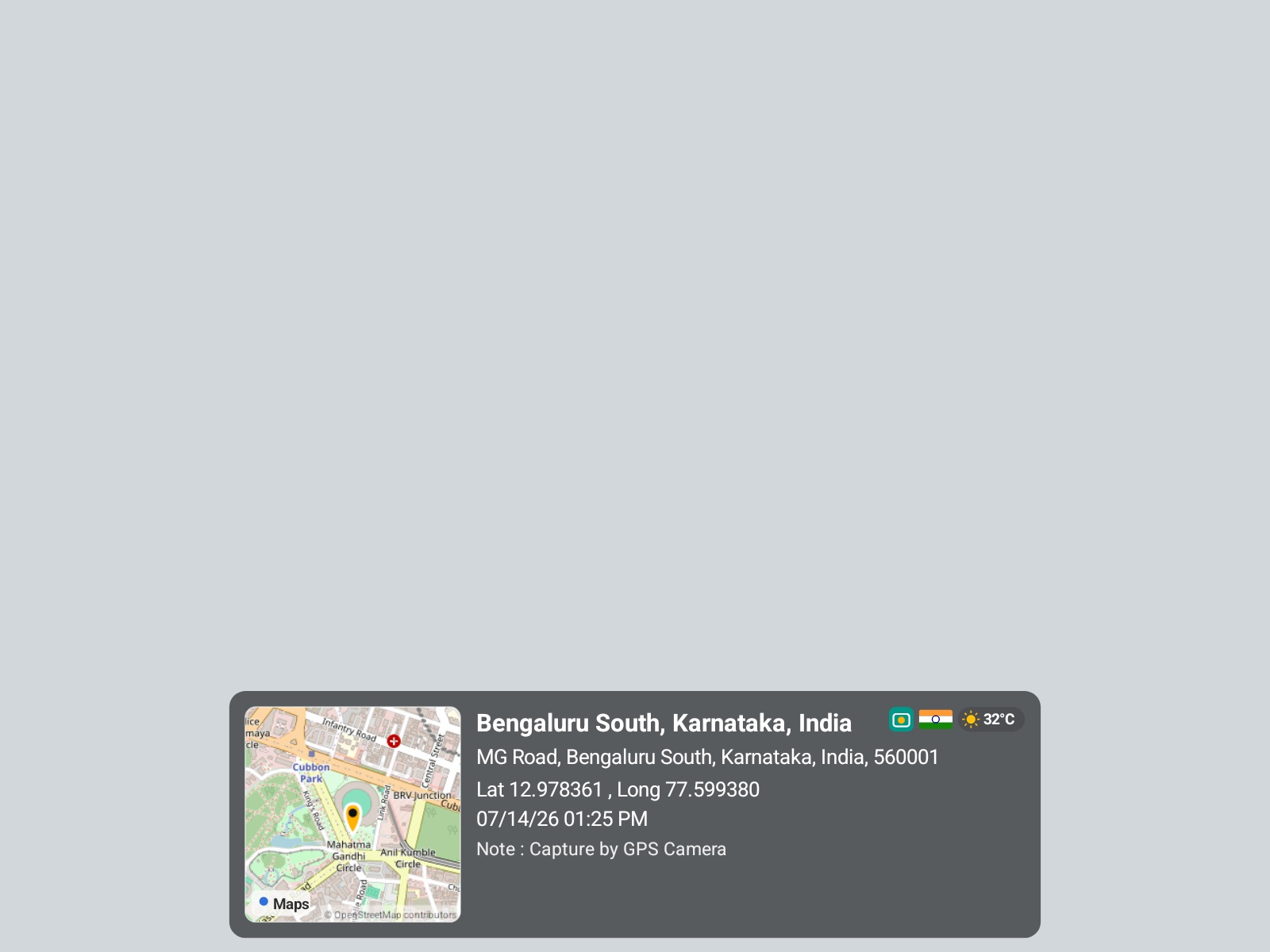 Redesigned GPS stamp, landscape
