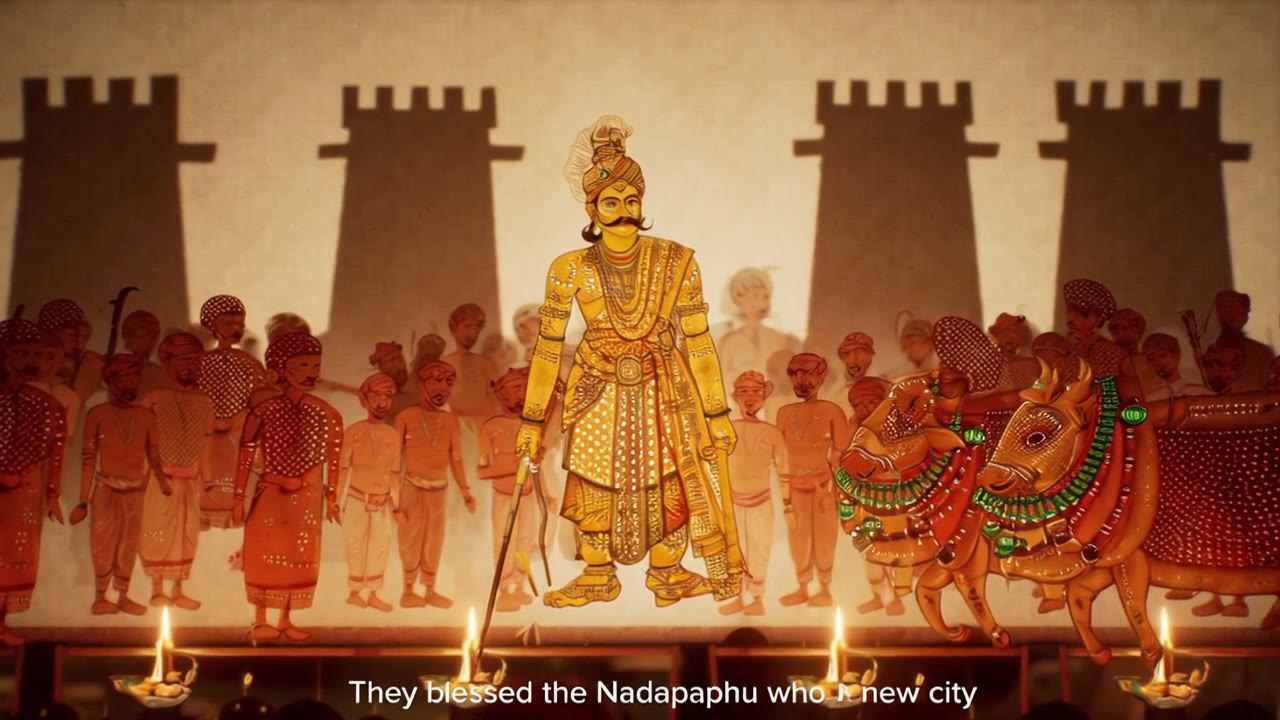 The people gather in gratitude before Kempegowda